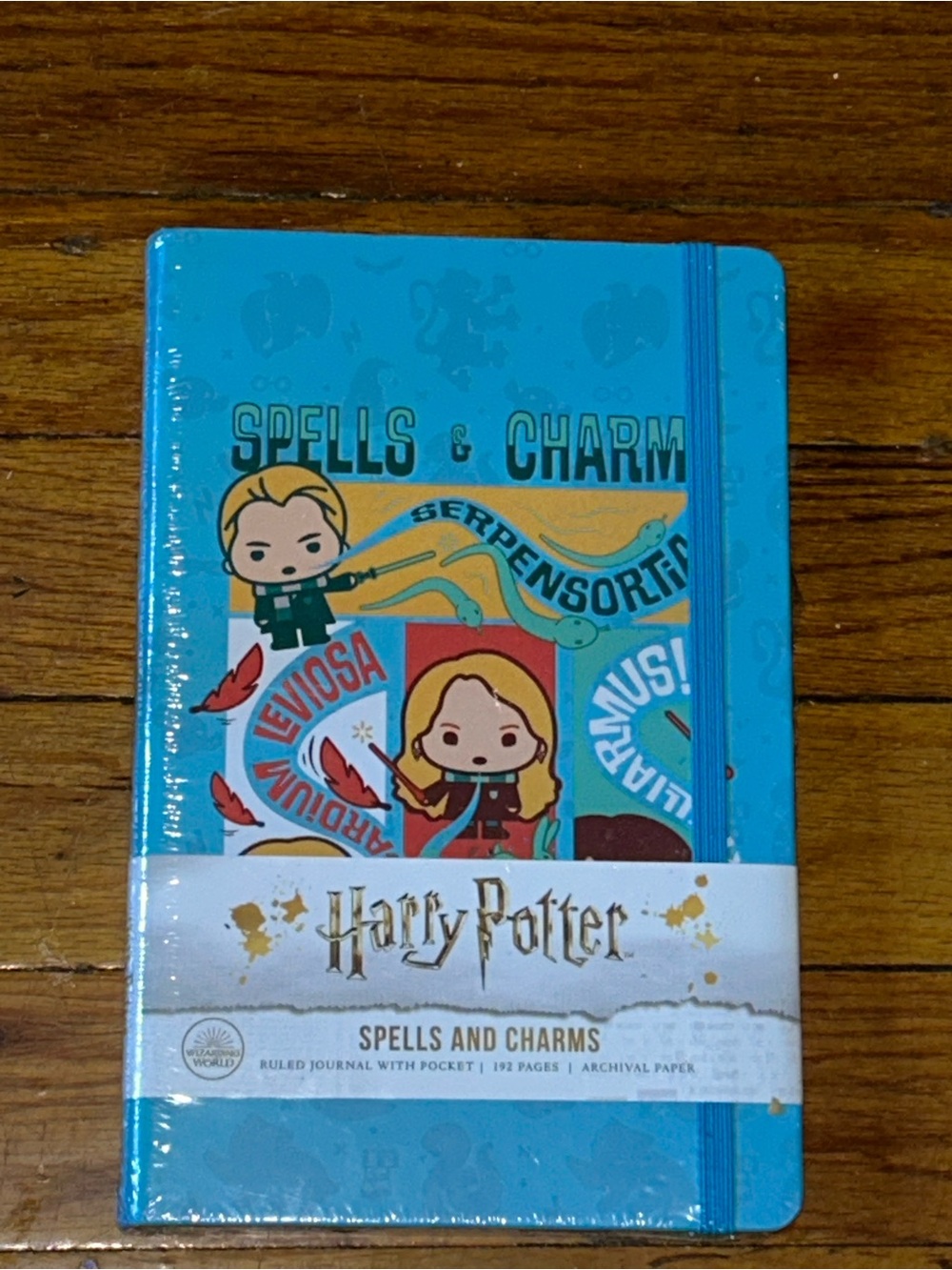 Harry Potter Spells & Charms Elastic Journal – Bright Blue